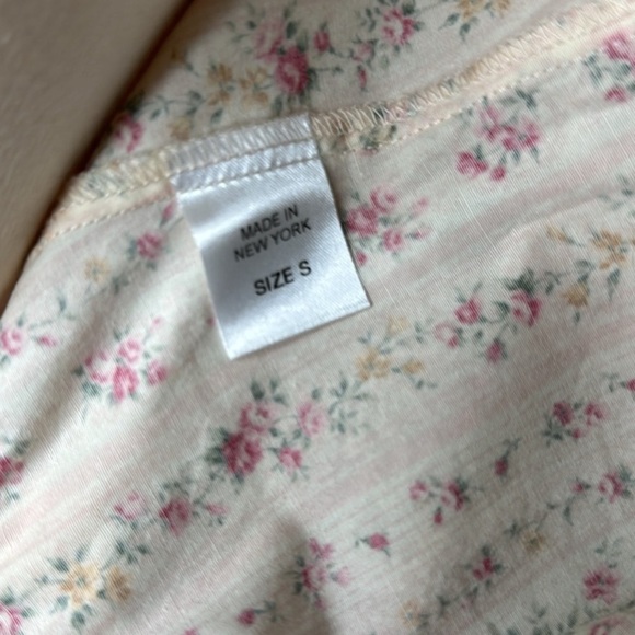 NWOT Revolve Petersyn Mimi Zip Peplum Top Beige Pink Sz Small Cottage Victorian - Picture 14 of 15